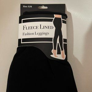 Gold Medal seamless fleece lined fashion leggings, black S/M